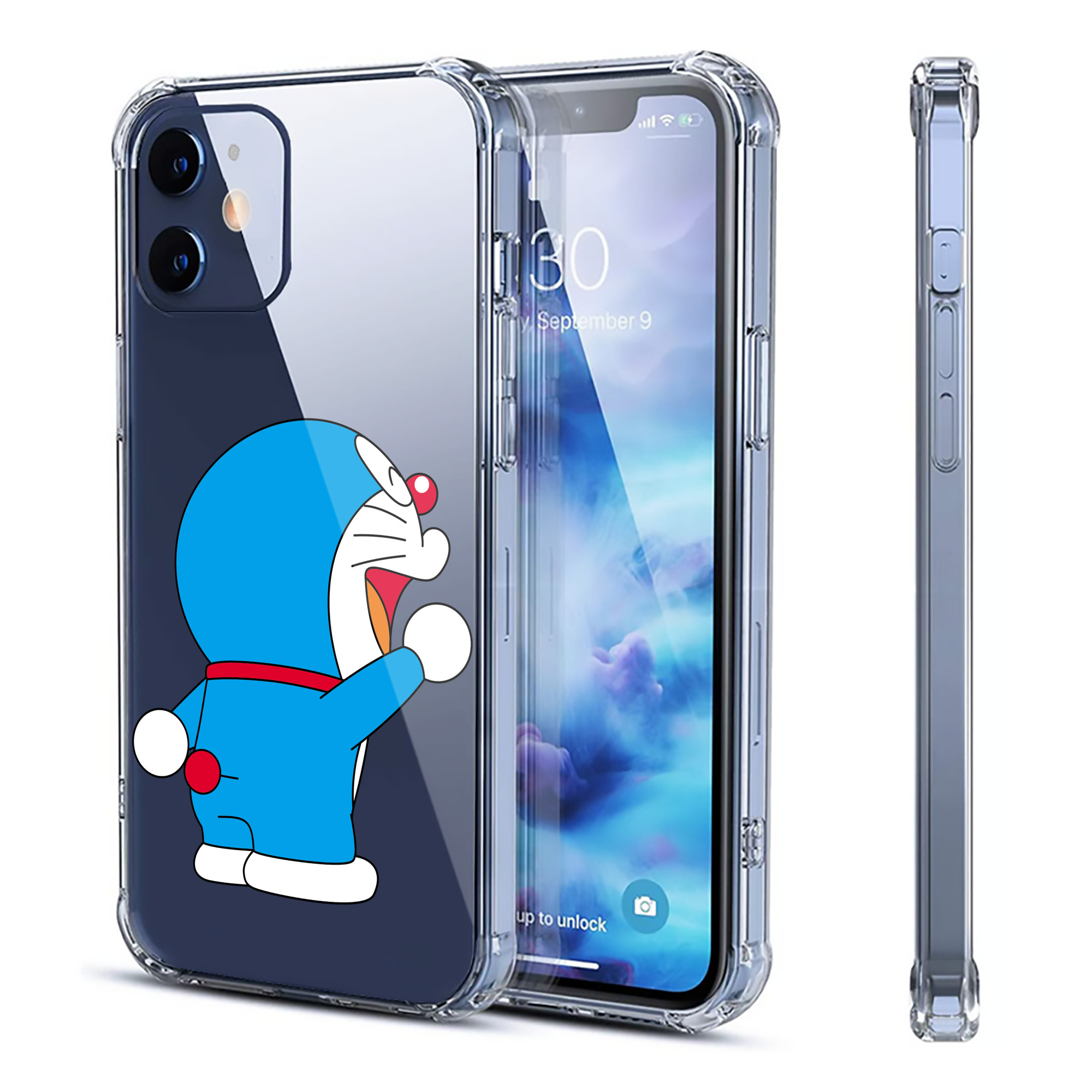 （画像用） ドラえもん Doraemon 【iPhone 12シリーズ対応】透明スマホケース（クリアソフトケース）